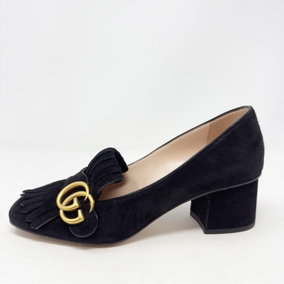 Gucci GG Marmont Fringe Loafer Pumps 38 - Picture 9 of 13